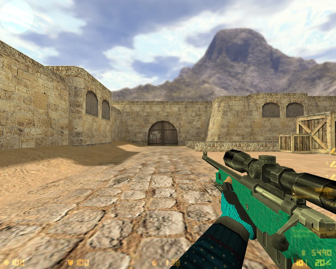 Скриншот CS 1.6 от MrFlagMan: 7 правок, пак скинов оружия, модели игроков, оптимизированный конфиг и меню-музыка