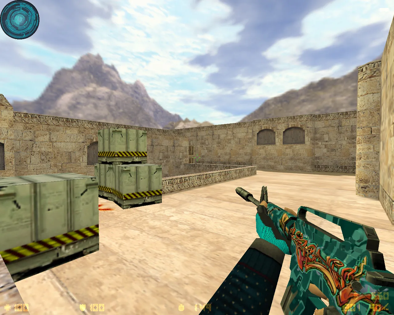 Скриншот  CS 1.6 от MrFlagMan: 7 правок, пак скинов оружия, модели игроков, оптимизированный конфиг и меню-музыка