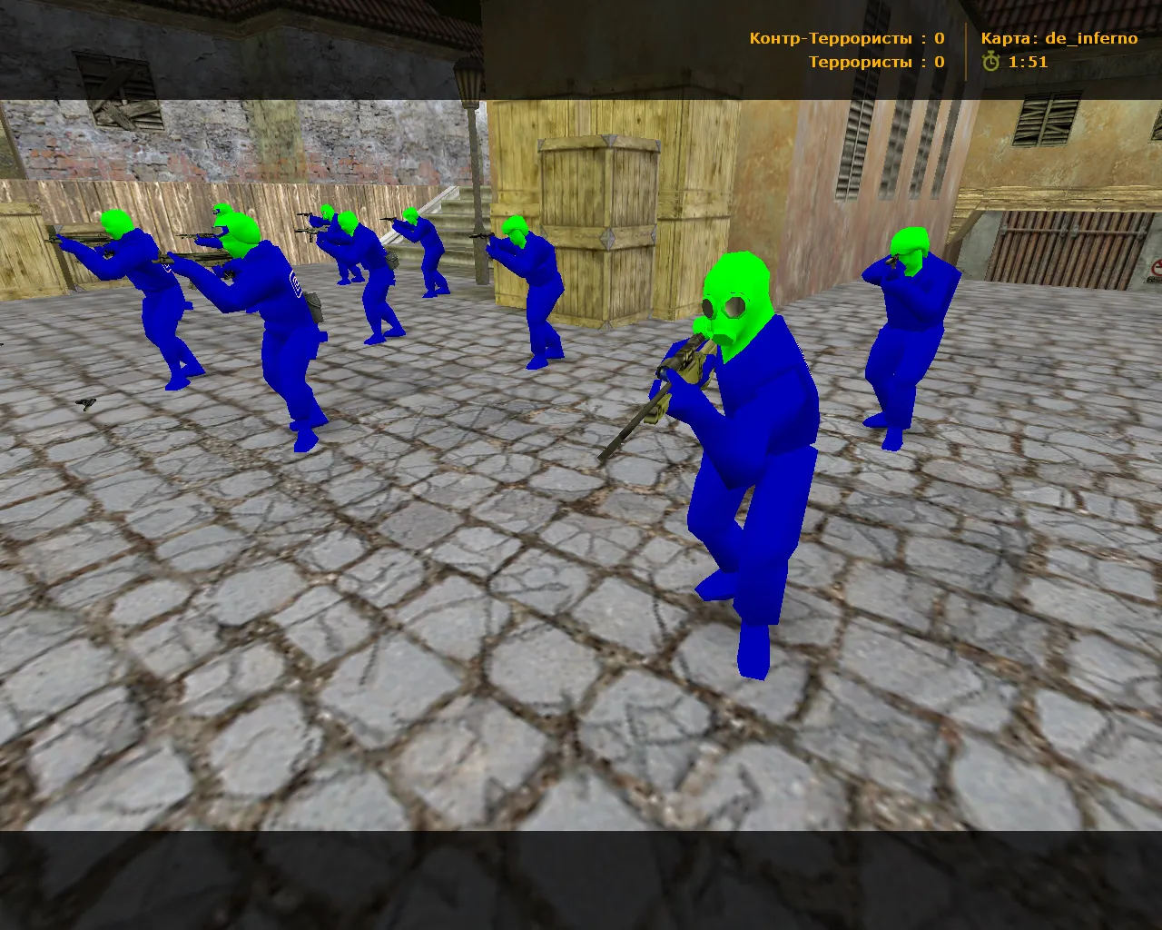 Скриншот  CS 1.6 от MrFlagMan: 7 правок, пак скинов оружия, модели игроков, оптимизированный конфиг и меню-музыка