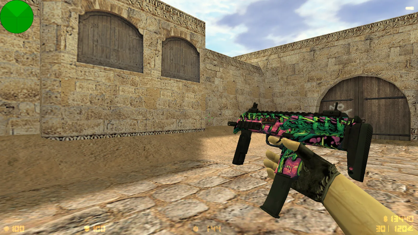 Скриншот  CS 1.6 от muravei top: блогерская сборка с 8 модами, 30 скинами оружия, красные/синие модели и оптимизированный config