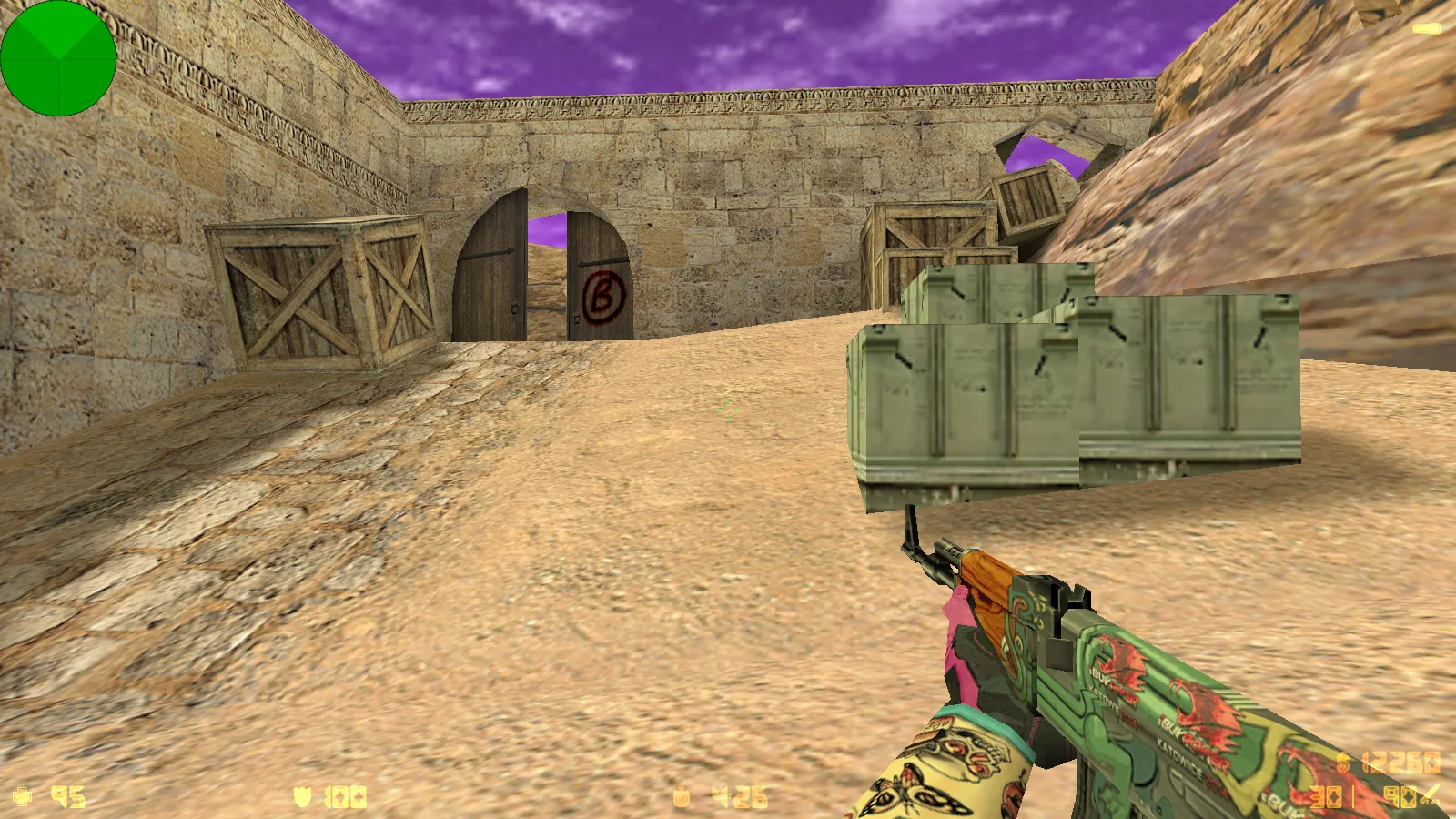 Скриншот CS 1.6 от NAKAMI: сборка с 8 апдейтами, скины, светящиеся модели, музыка в меню и оптимизированный конфиг