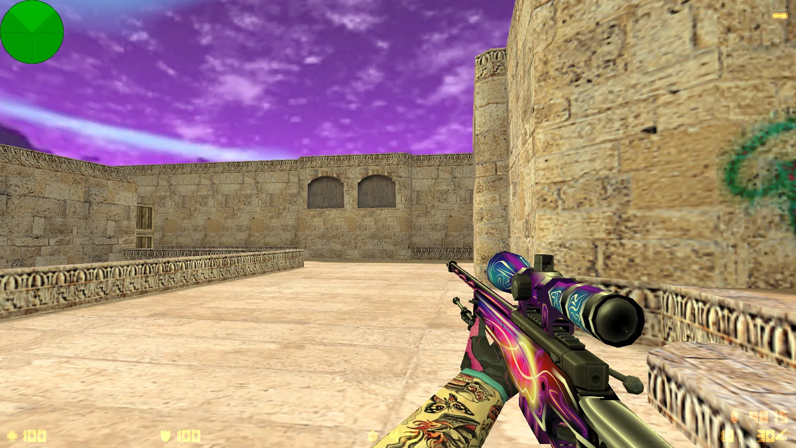 Скриншот  CS 1.6 от NAKAMI: сборка с 8 апдейтами, скины, светящиеся модели, музыка в меню и оптимизированный конфиг