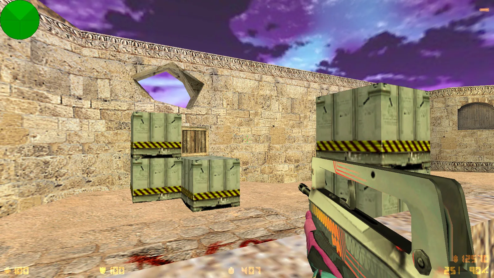 Скриншот  CS 1.6 от NAKAMI: сборка с 8 апдейтами, скины, светящиеся модели, музыка в меню и оптимизированный конфиг