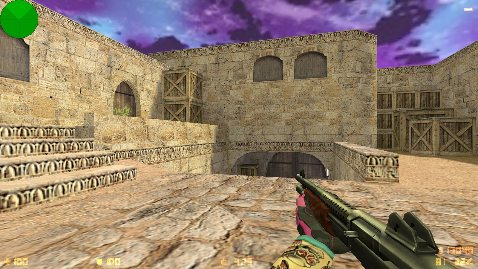 Скриншот  CS 1.6 от NAKAMI: сборка с 8 апдейтами, скины, светящиеся модели, музыка в меню и оптимизированный конфиг