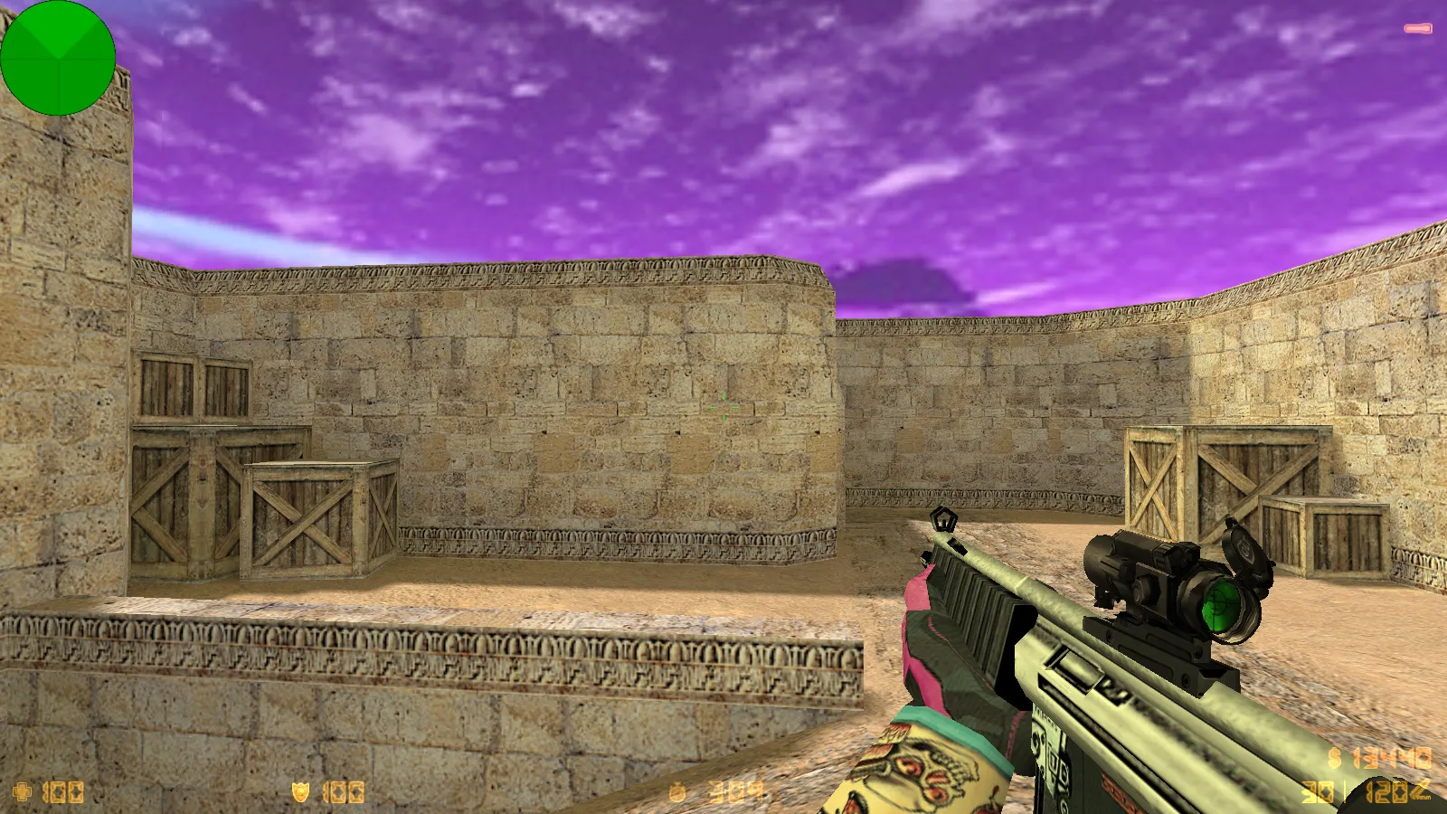 Скриншот  CS 1.6 от NAKAMI: сборка с 8 апдейтами, скины, светящиеся модели, музыка в меню и оптимизированный конфиг