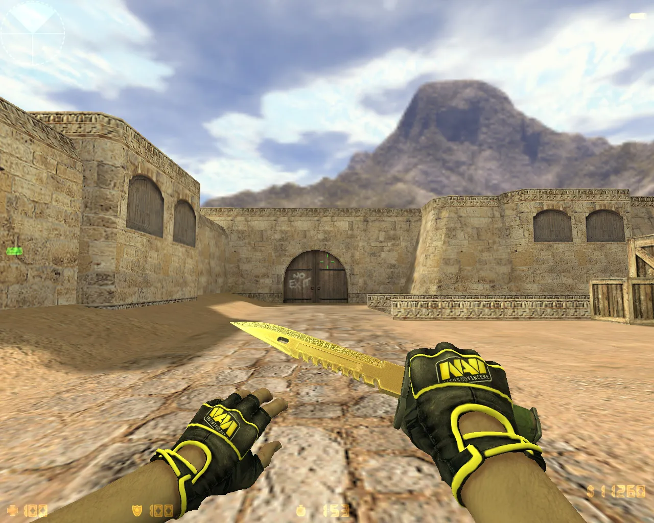 Скриншот CS 1.6 от NAVI с HD-скинами: сборка с 27 перчатками, звуками, музыкой меню и оптимизированным config.cfg