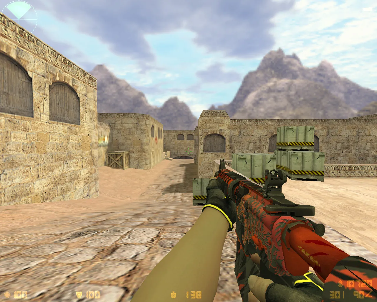 Скриншот  CS 1.6 от NAVI с HD-скинами: сборка с 27 перчатками, звуками, музыкой меню и оптимизированным config.cfg