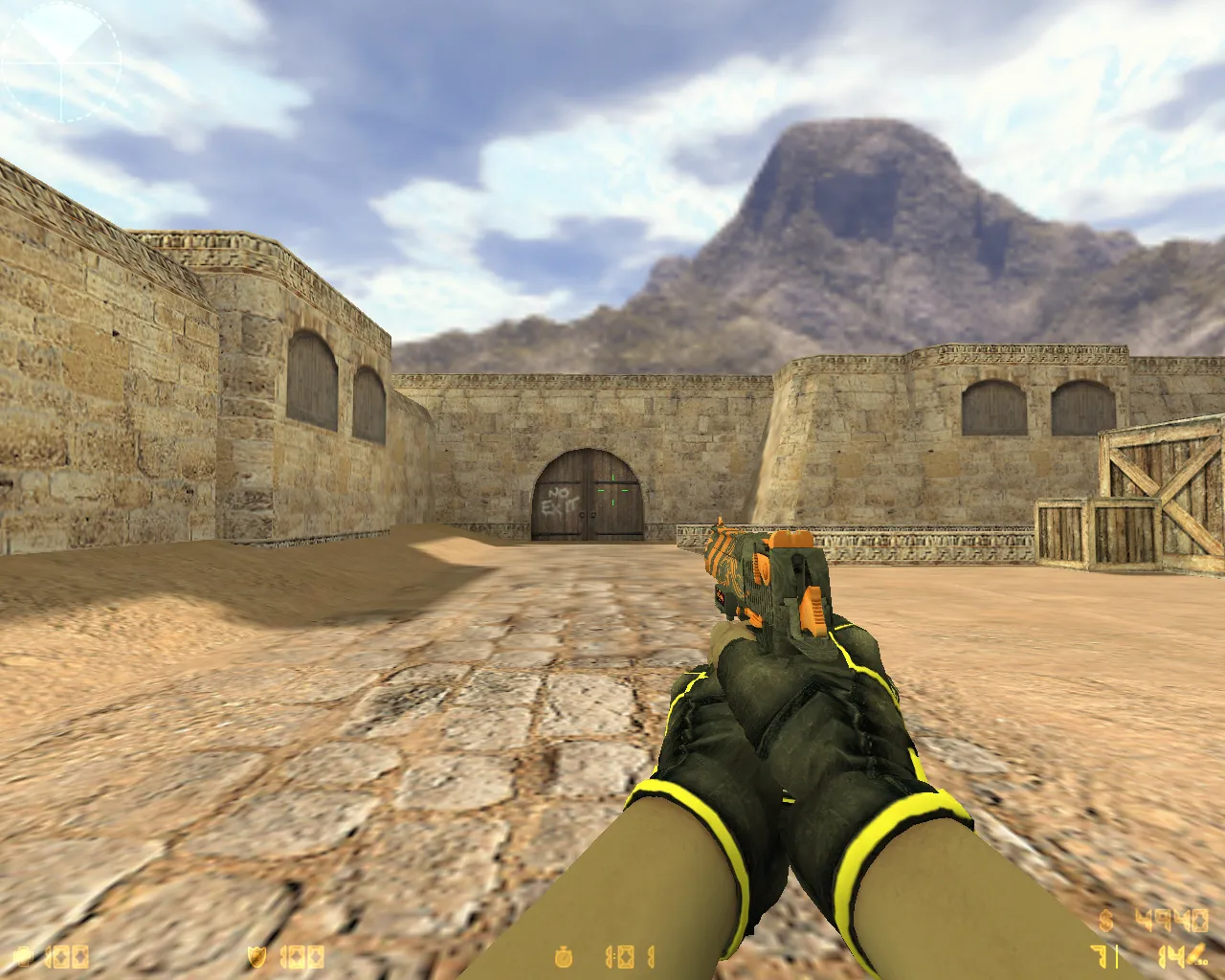 Скриншот  CS 1.6 от NAVI с HD-скинами: сборка с 27 перчатками, звуками, музыкой меню и оптимизированным config.cfg