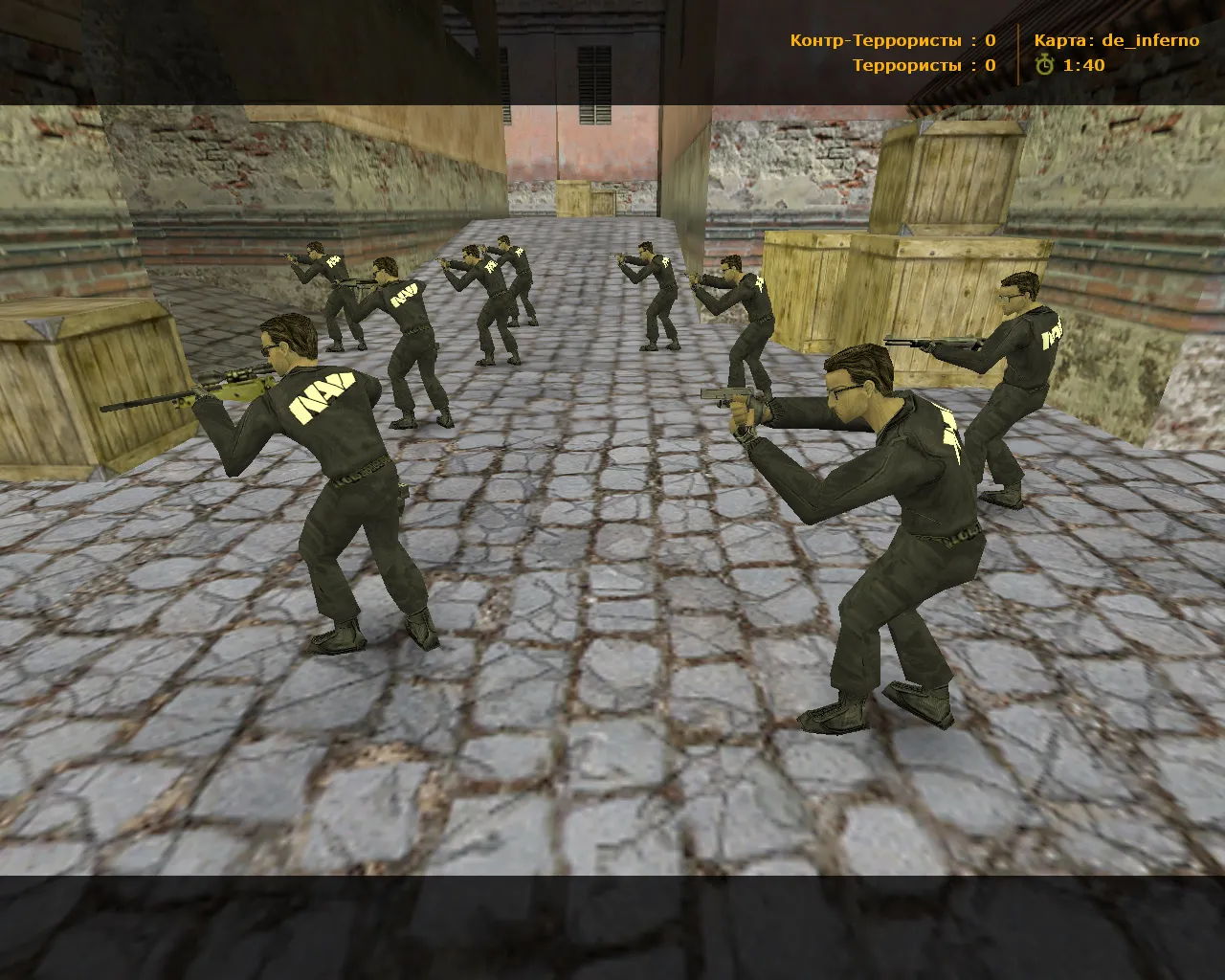 Скриншот  CS 1.6 от NAVI с HD-скинами: сборка с 27 перчатками, звуками, музыкой меню и оптимизированным config.cfg