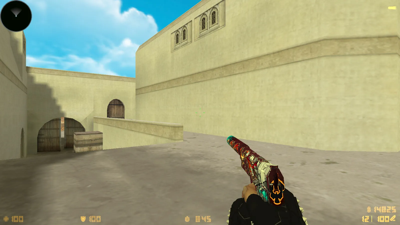 Скриншот  CS 1.6 Neon Revolution — скины оружия v_/p_/w_, неоновые модели и оптимизированный конфиг