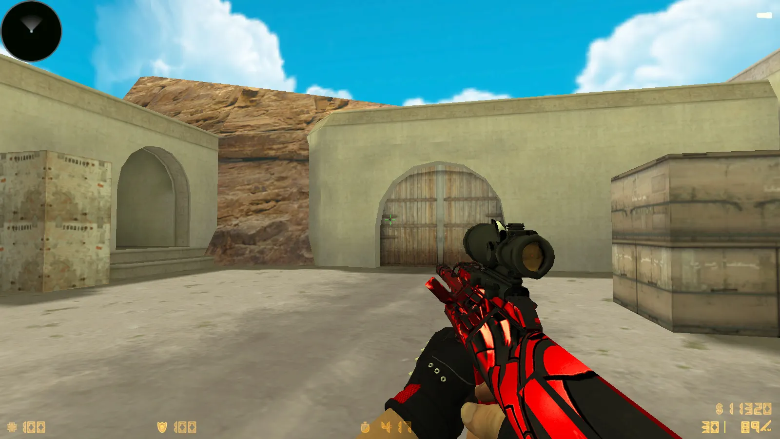 Скриншот  CS 1.6 Neon Revolution — скины оружия v_/p_/w_, неоновые модели и оптимизированный конфиг