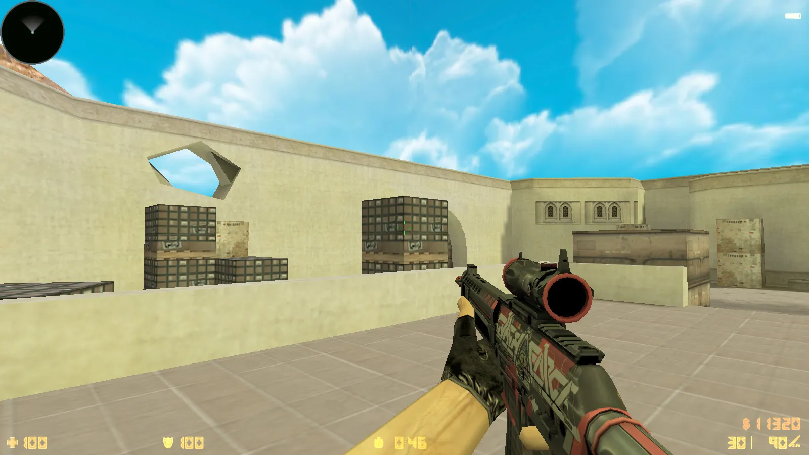 Скриншот  CS 1.6 Neon Revolution — скины оружия v_/p_/w_, неоновые модели и оптимизированный конфиг