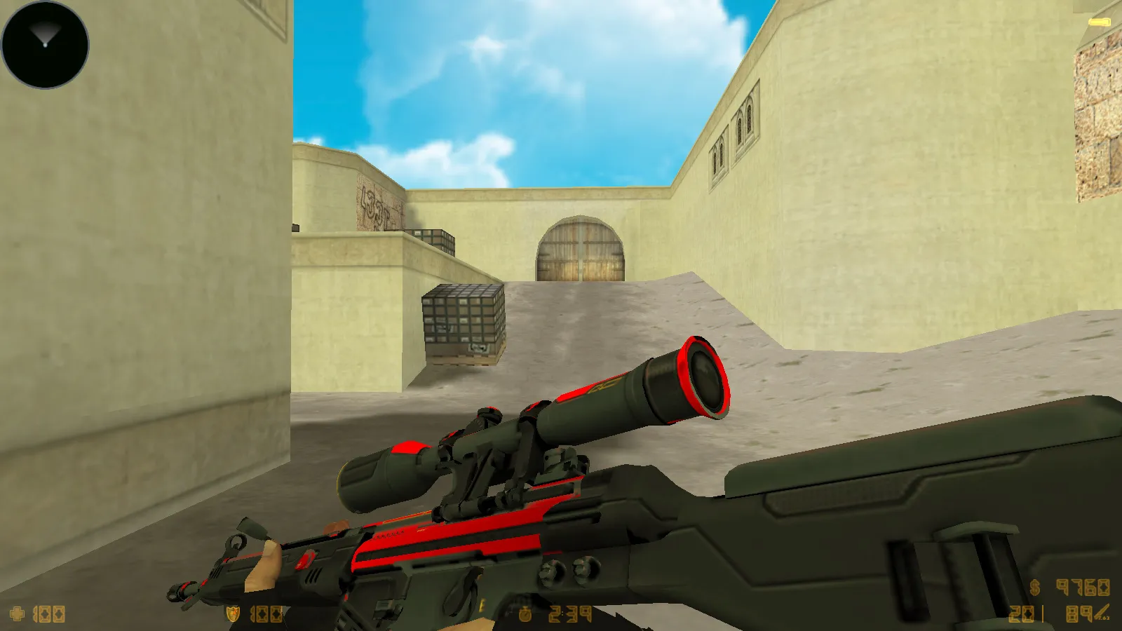 Скриншот  CS 1.6 Neon Revolution — скины оружия v_/p_/w_, неоновые модели и оптимизированный конфиг