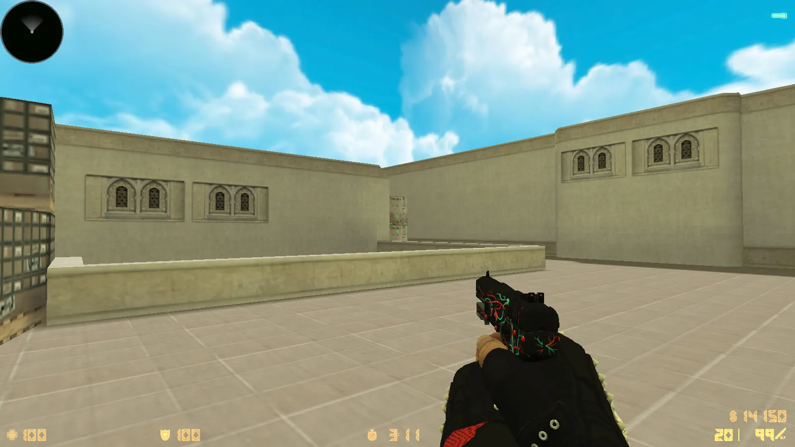 Скриншот  CS 1.6 Neon Revolution — скины оружия v_/p_/w_, неоновые модели и оптимизированный конфиг