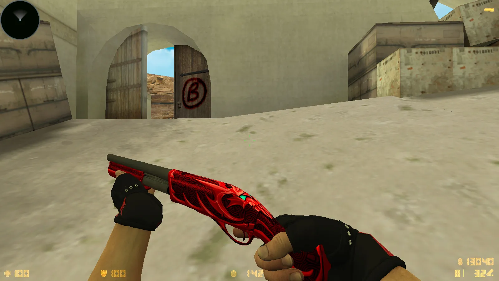 Скриншот  CS 1.6 Neon Revolution — скины оружия v_/p_/w_, неоновые модели и оптимизированный конфиг