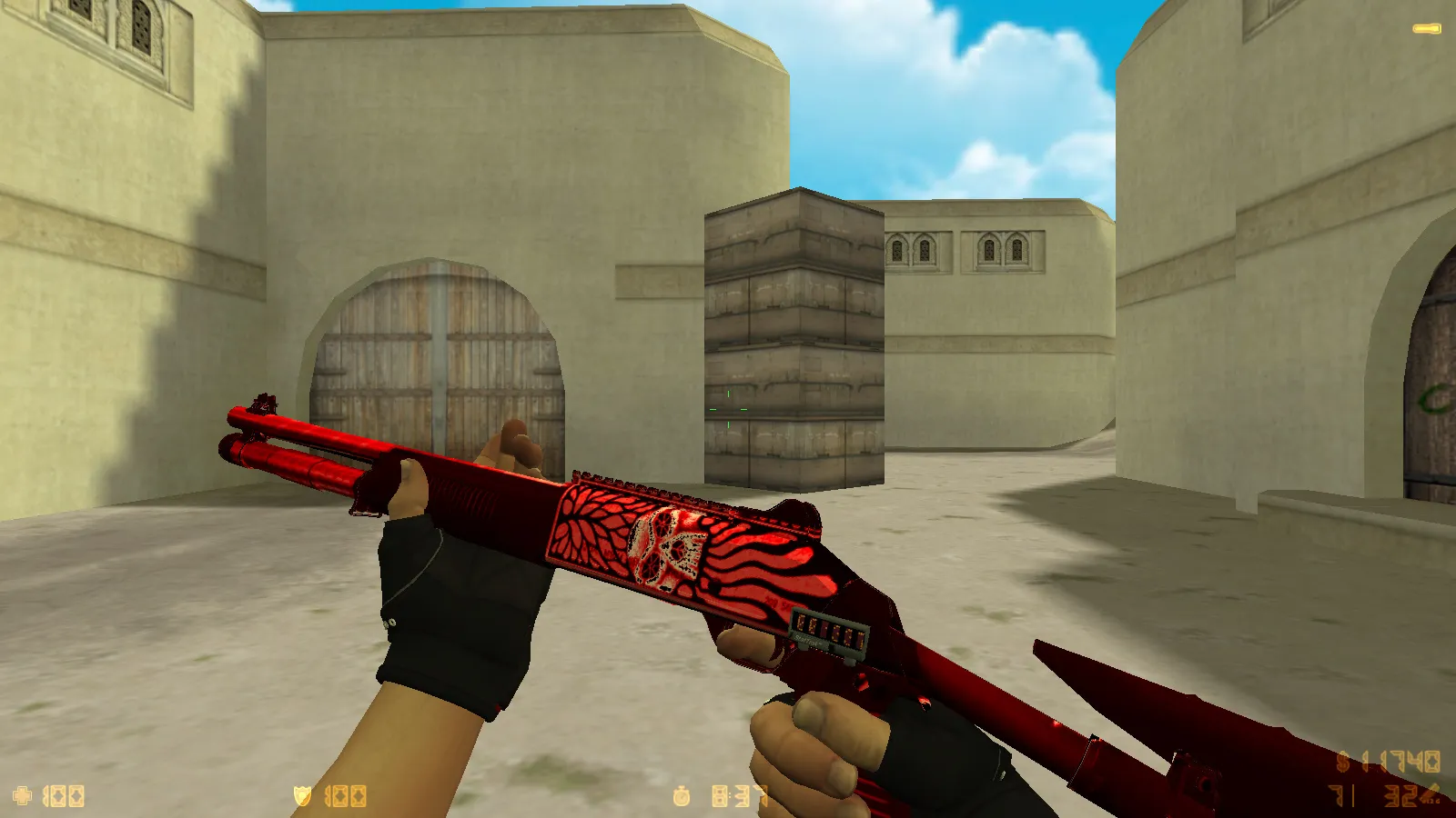 Скриншот  CS 1.6 Neon Revolution — скины оружия v_/p_/w_, неоновые модели и оптимизированный конфиг