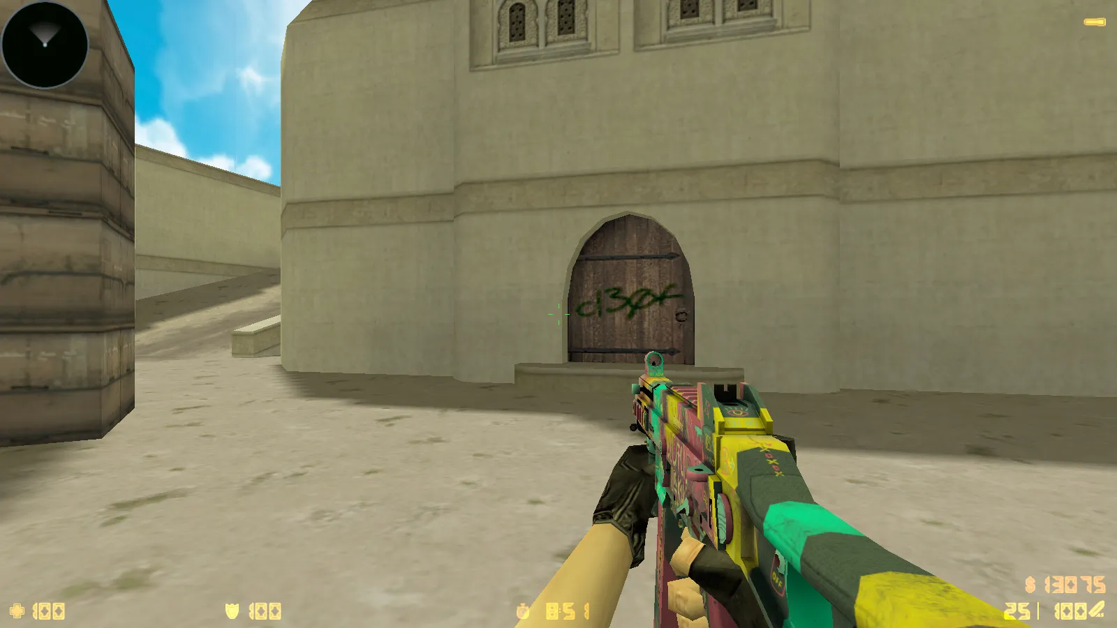 Скриншот  CS 1.6 Neon Revolution — скины оружия v_/p_/w_, неоновые модели и оптимизированный конфиг