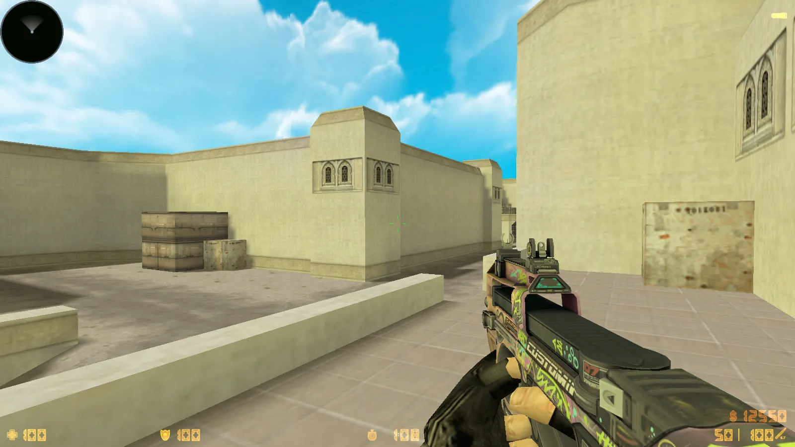 Скриншот  CS 1.6 Neon Revolution — скины оружия v_/p_/w_, неоновые модели и оптимизированный конфиг