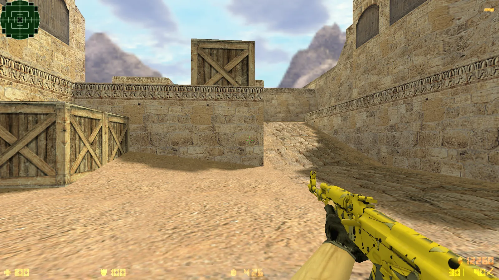 Скриншот CS 1.6 Neural Net: сборка с 7 апгрейдами, 29 скинами оружия, серым меню и оптимизированным конфигом