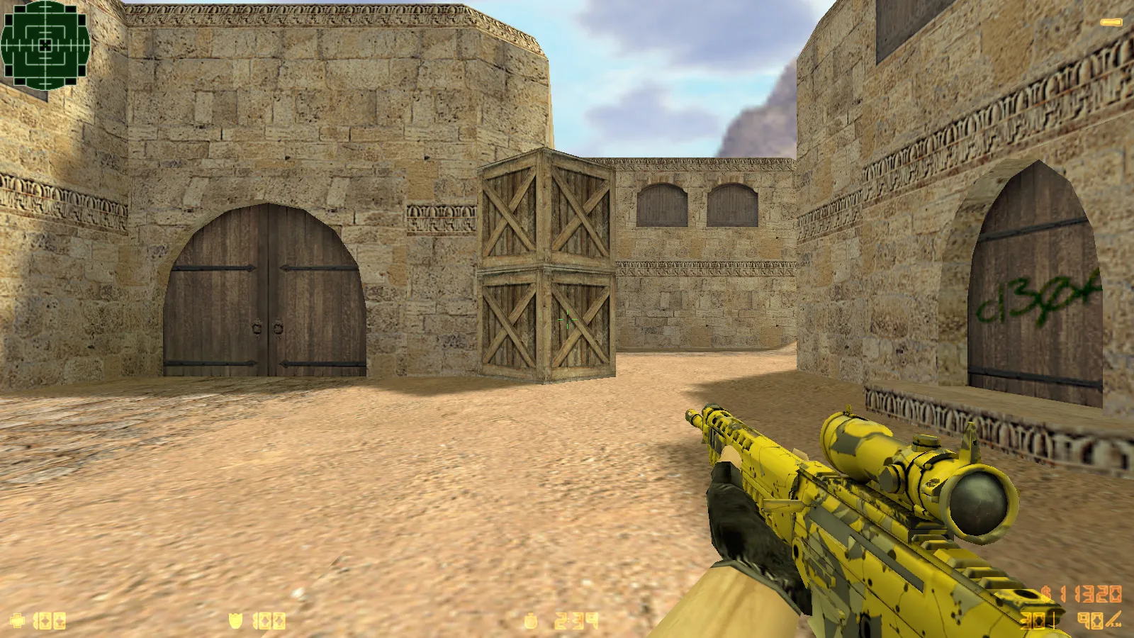 Скриншот  CS 1.6 Neural Net: сборка с 7 апгрейдами, 29 скинами оружия, серым меню и оптимизированным конфигом