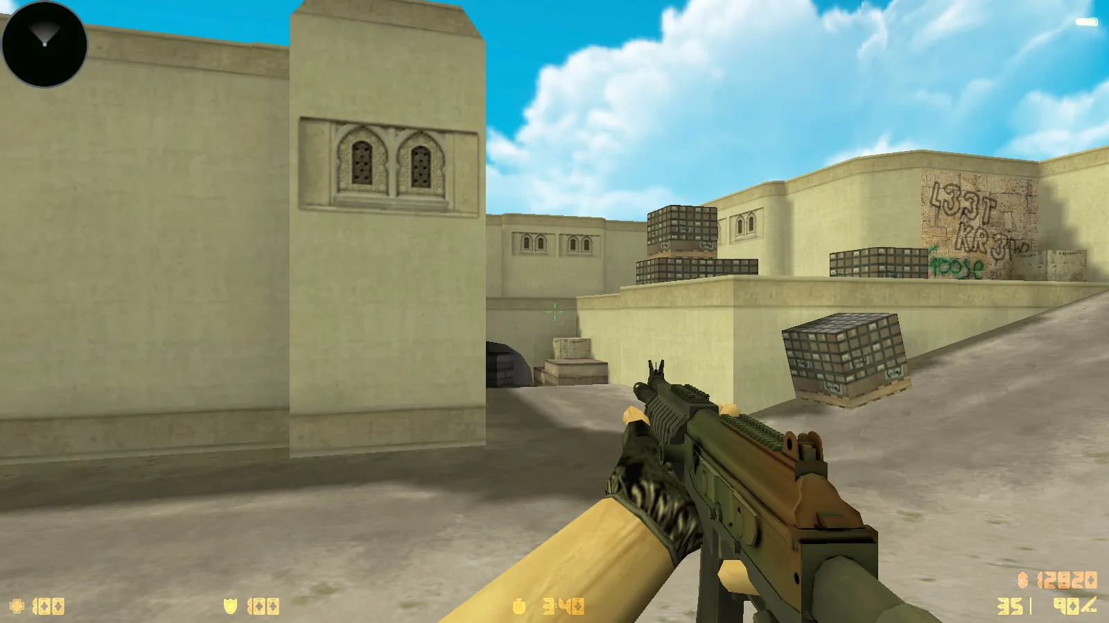 Скриншот  CS 1.6 New Age: сборка 10 модов, скины оружия 23 шт, темное меню, оптимизированный config.cfg и звуки