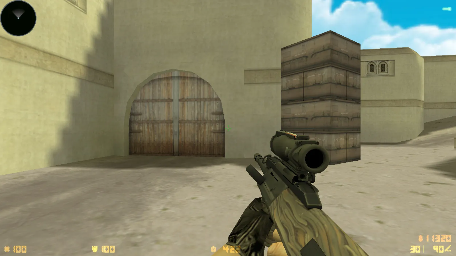 Скриншот  CS 1.6 New Age: сборка 10 модов, скины оружия 23 шт, темное меню, оптимизированный config.cfg и звуки