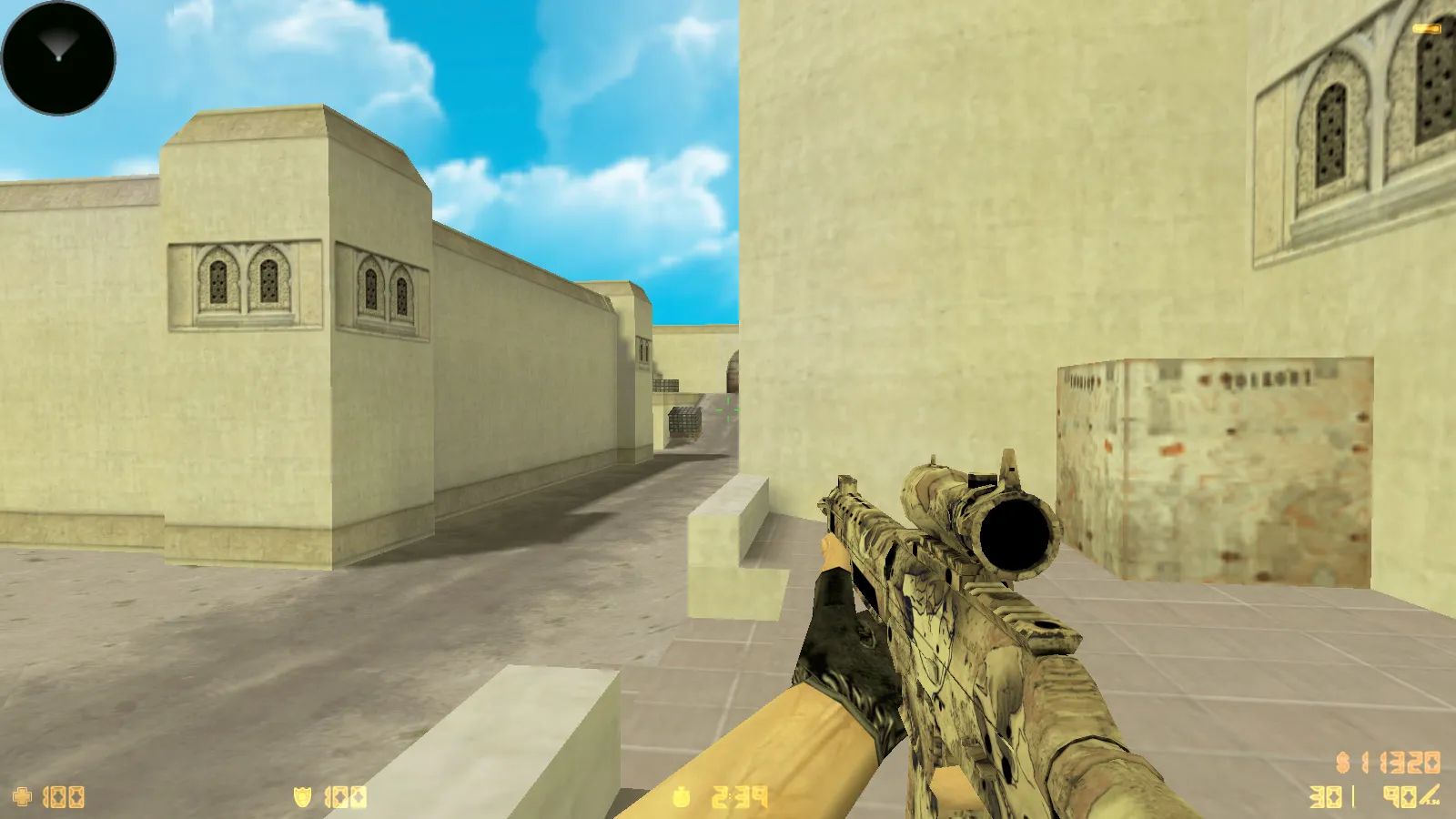 Скриншот  CS 1.6 New Age: сборка 10 модов, скины оружия 23 шт, темное меню, оптимизированный config.cfg и звуки