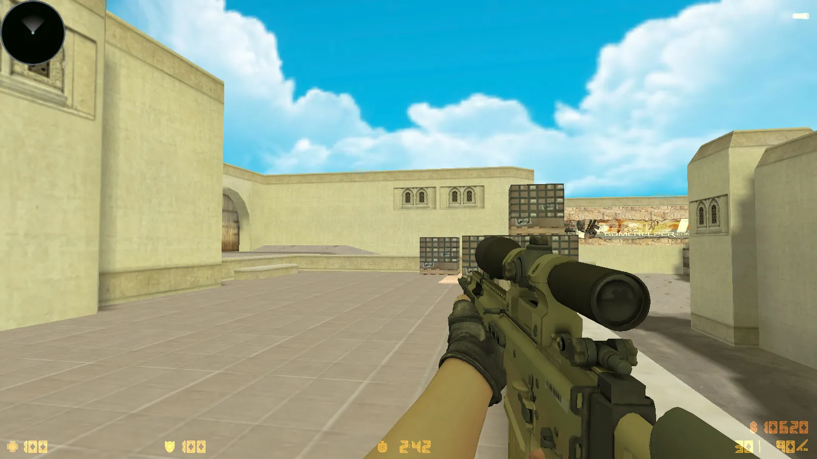 Скриншот  CS 1.6 New Age: сборка 10 модов, скины оружия 23 шт, темное меню, оптимизированный config.cfg и звуки