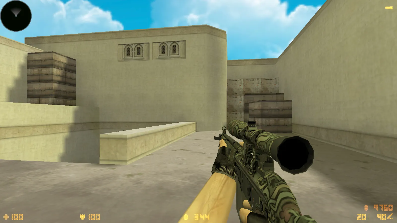 Скриншот  CS 1.6 New Age: сборка 10 модов, скины оружия 23 шт, темное меню, оптимизированный config.cfg и звуки