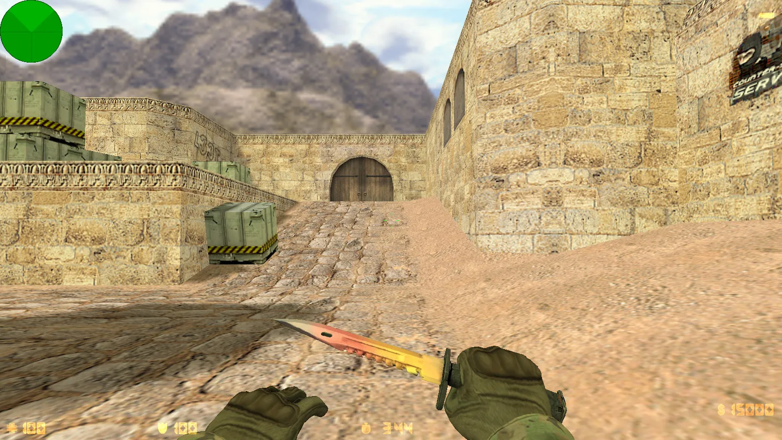 Скриншот CS 1.6 от N1NJA 1337: блогерская сборка с 7 апдейтами, скинами оружия, ночным Dust2 и оптимизированным конфигом