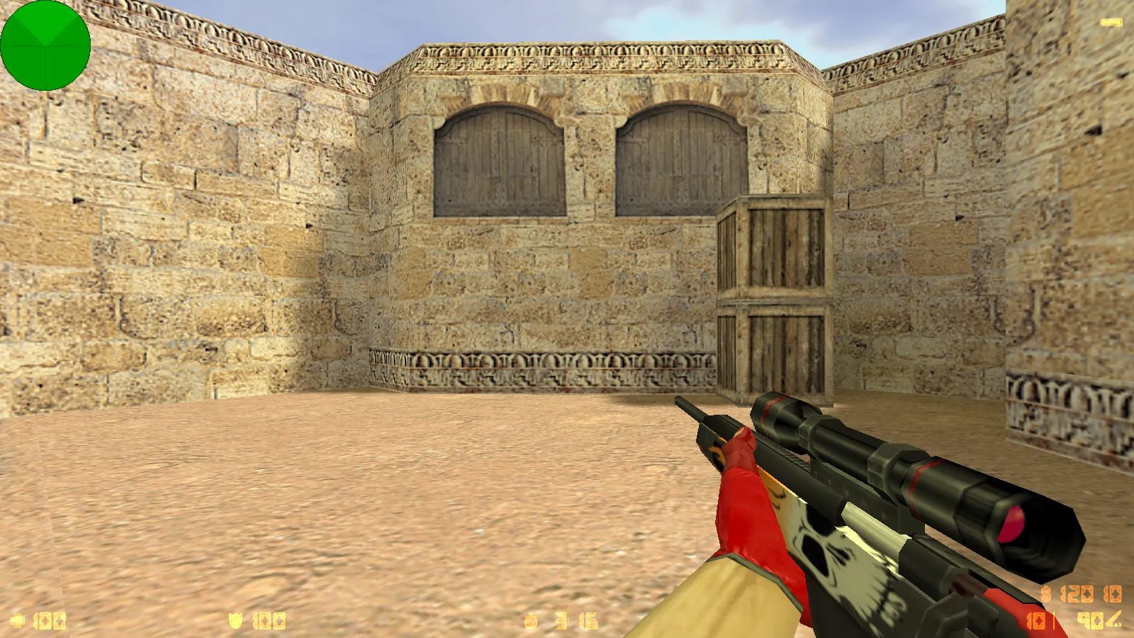 Скриншот  CS 1.6 от N1NJA 1337: блогерская сборка с 7 апдейтами, скинами оружия, ночным Dust2 и оптимизированным конфигом