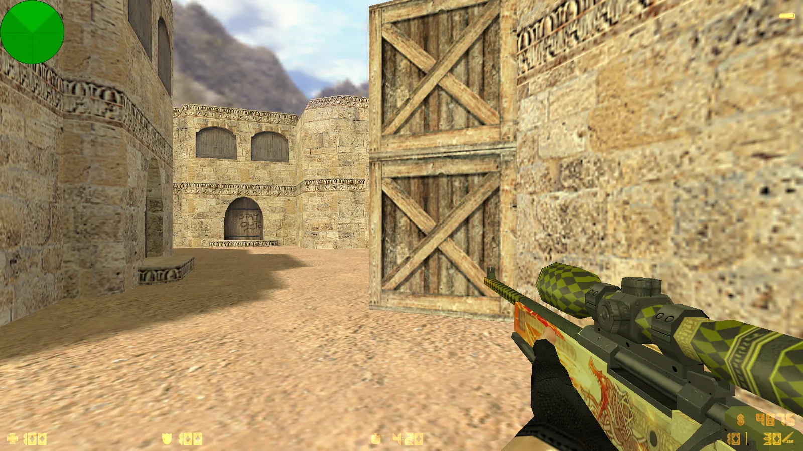 Скриншот  CS 1.6 от Nintendo: блогерская сборка с 7 апдейтами, скины оружия, красные террористы, синие CT, оптимизированный config