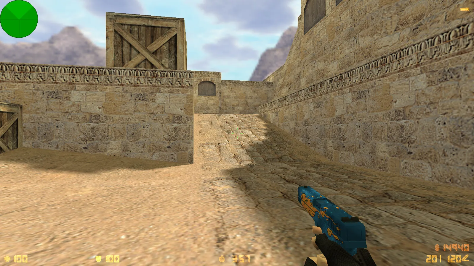 Скриншот  CS 1.6 от Nintendo: блогерская сборка с 7 апдейтами, скины оружия, красные террористы, синие CT, оптимизированный config