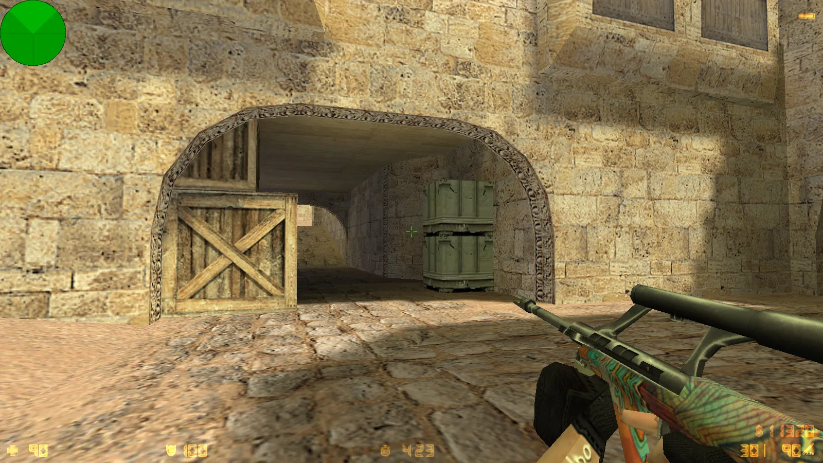 Скриншот  CS 1.6 от Nintendo: блогерская сборка с 7 апдейтами, скины оружия, красные террористы, синие CT, оптимизированный config