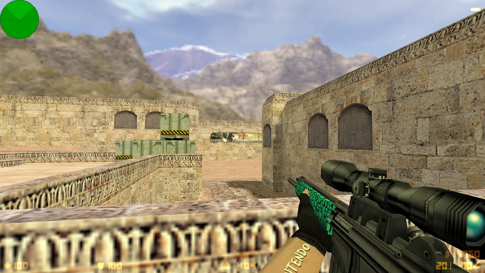 Скриншот  CS 1.6 от Nintendo: блогерская сборка с 7 апдейтами, скины оружия, красные террористы, синие CT, оптимизированный config