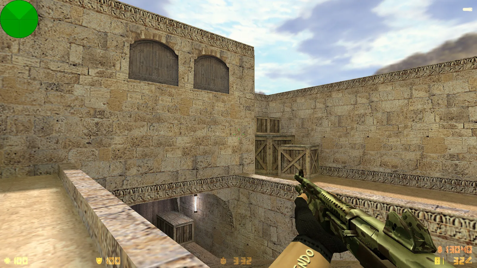 Скриншот  CS 1.6 от Nintendo: блогерская сборка с 7 апдейтами, скины оружия, красные террористы, синие CT, оптимизированный config