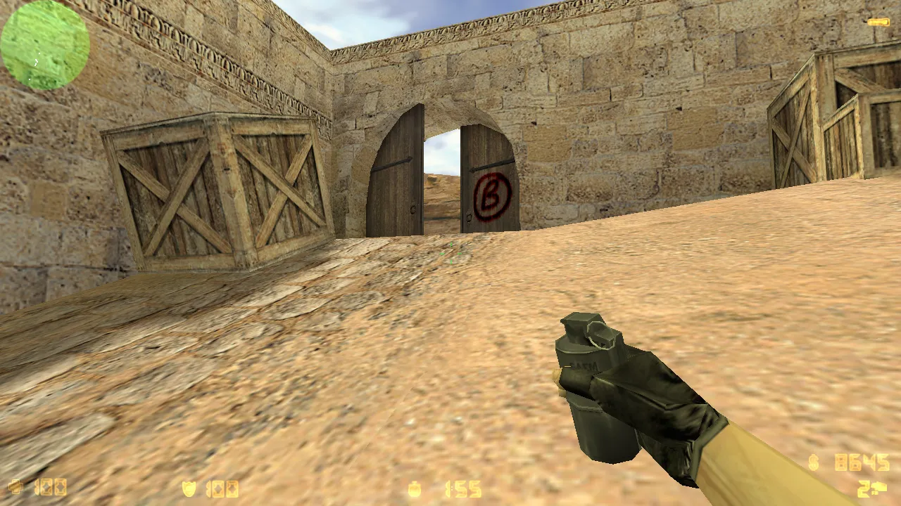 Скриншот CS 1.6 без анимации: быстрая смена оружия, чистый config.cfg, защита от MasterServer-подмены