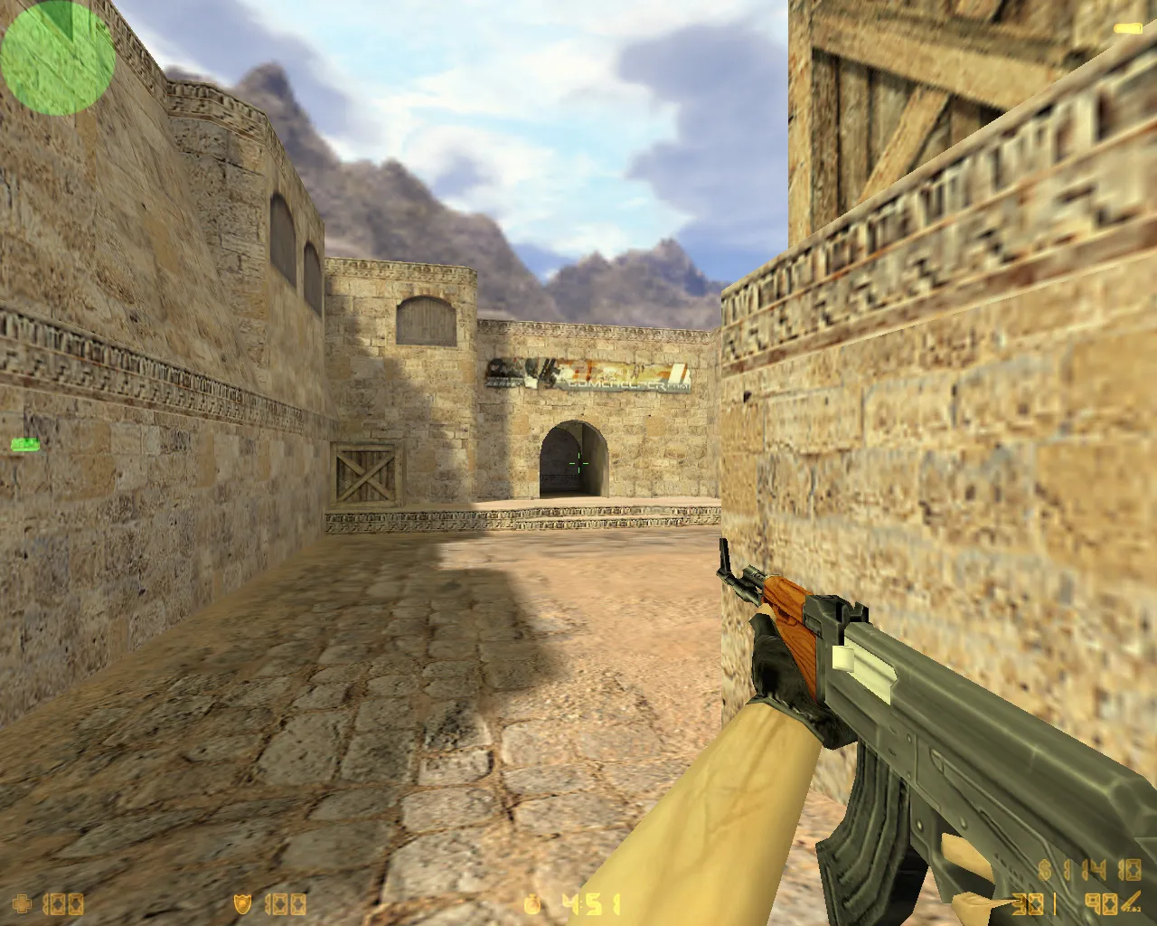 Скриншот CS 1.6 от Огурцов: сборка с огуречными скинами, конфигом, меню-музыкой и значком запуска