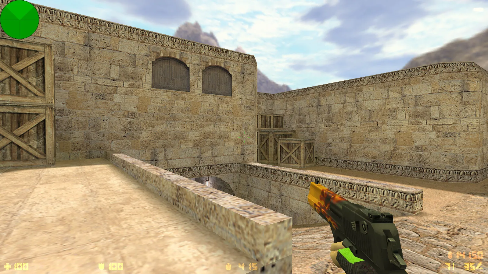 Скриншот  CS 1.6 OneShot: скины, черная тема меню, красно-синие модели и оптимизированный конфиг