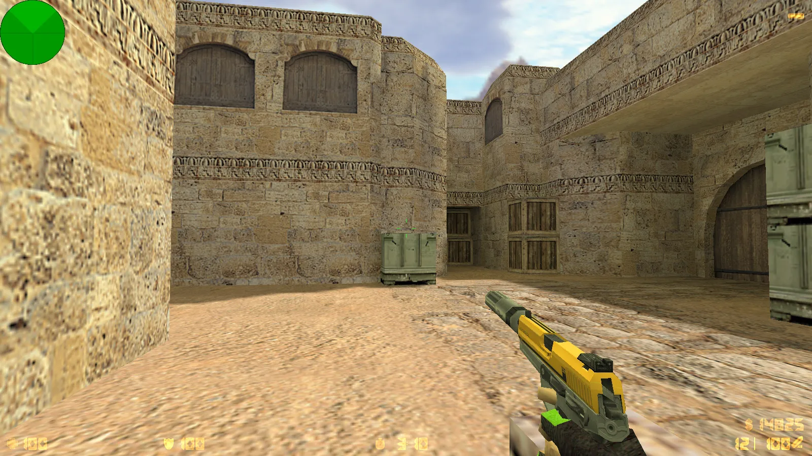 Скриншот  CS 1.6 OneShot: скины, черная тема меню, красно-синие модели и оптимизированный конфиг