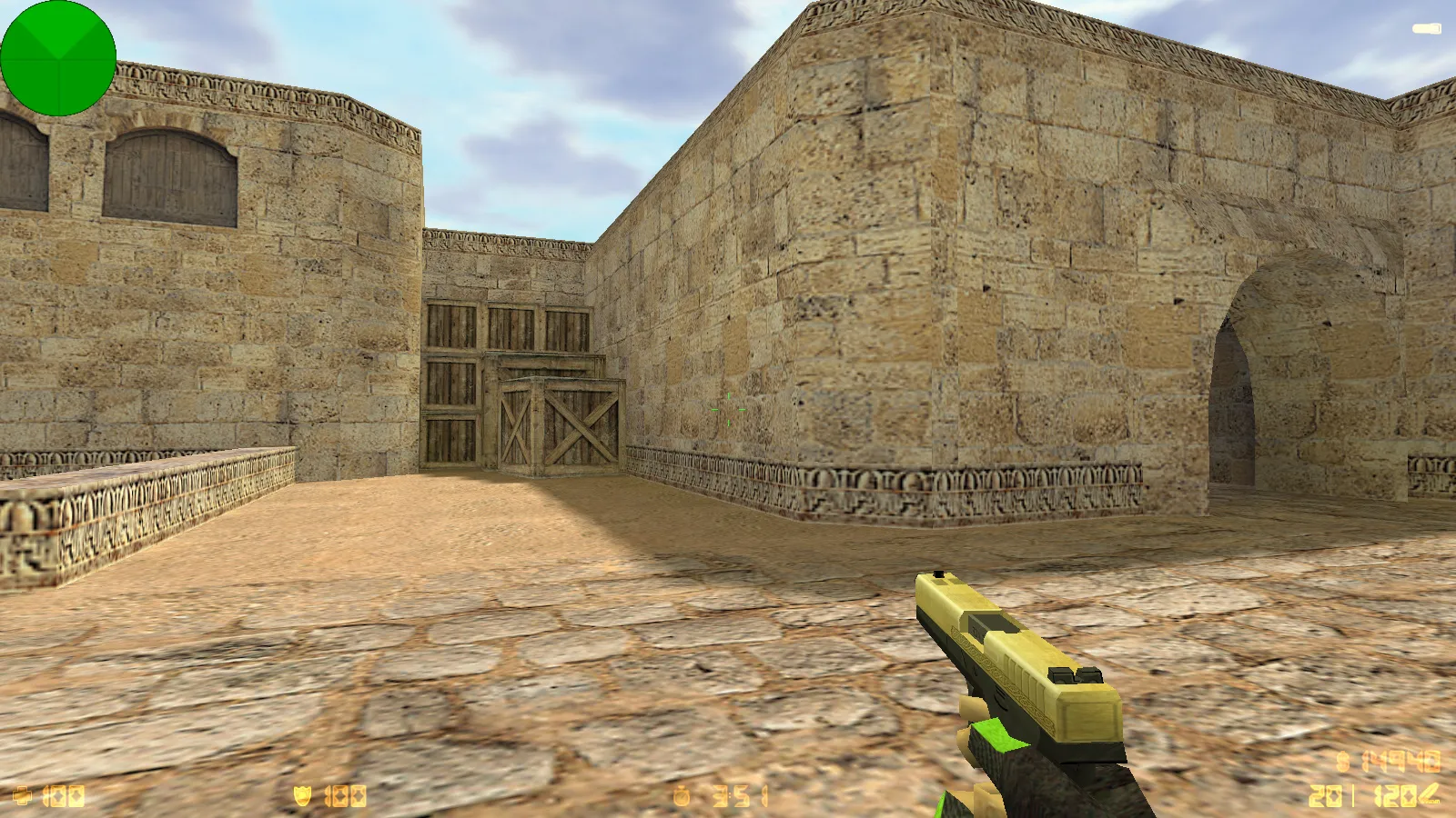 Скриншот  CS 1.6 OneShot: скины, черная тема меню, красно-синие модели и оптимизированный конфиг