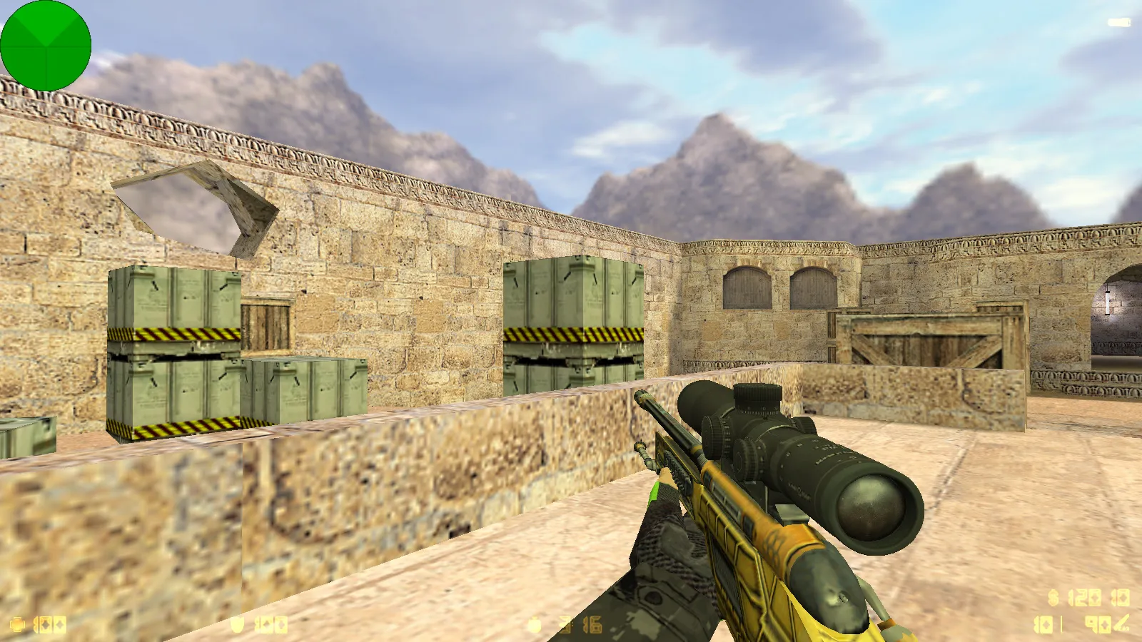 Скриншот  CS 1.6 OneShot: скины, черная тема меню, красно-синие модели и оптимизированный конфиг