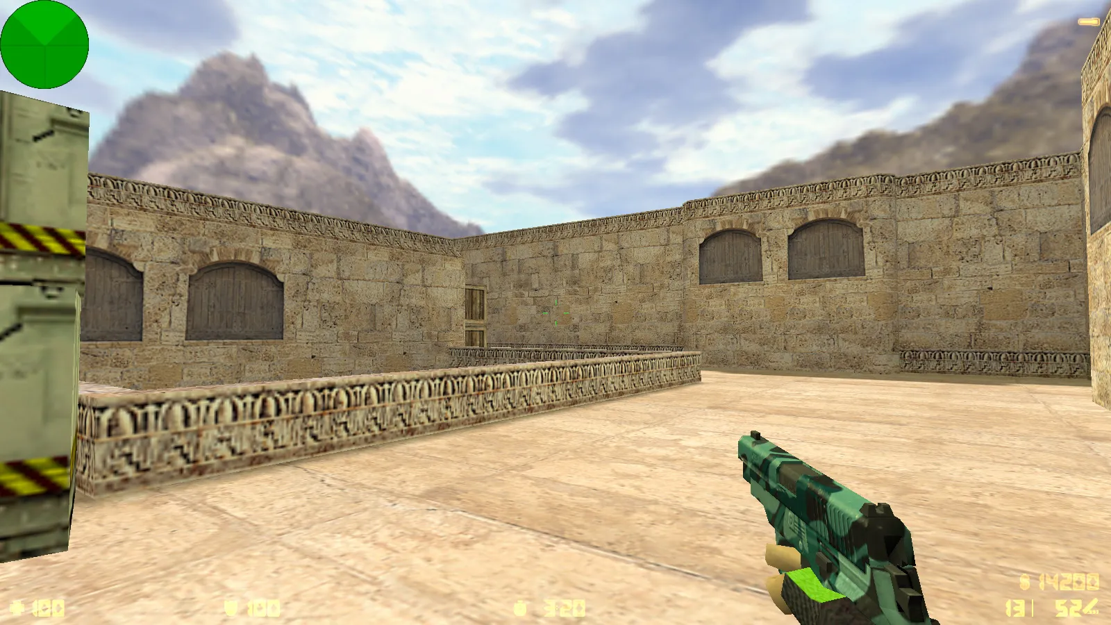 Скриншот  CS 1.6 OneShot: скины, черная тема меню, красно-синие модели и оптимизированный конфиг