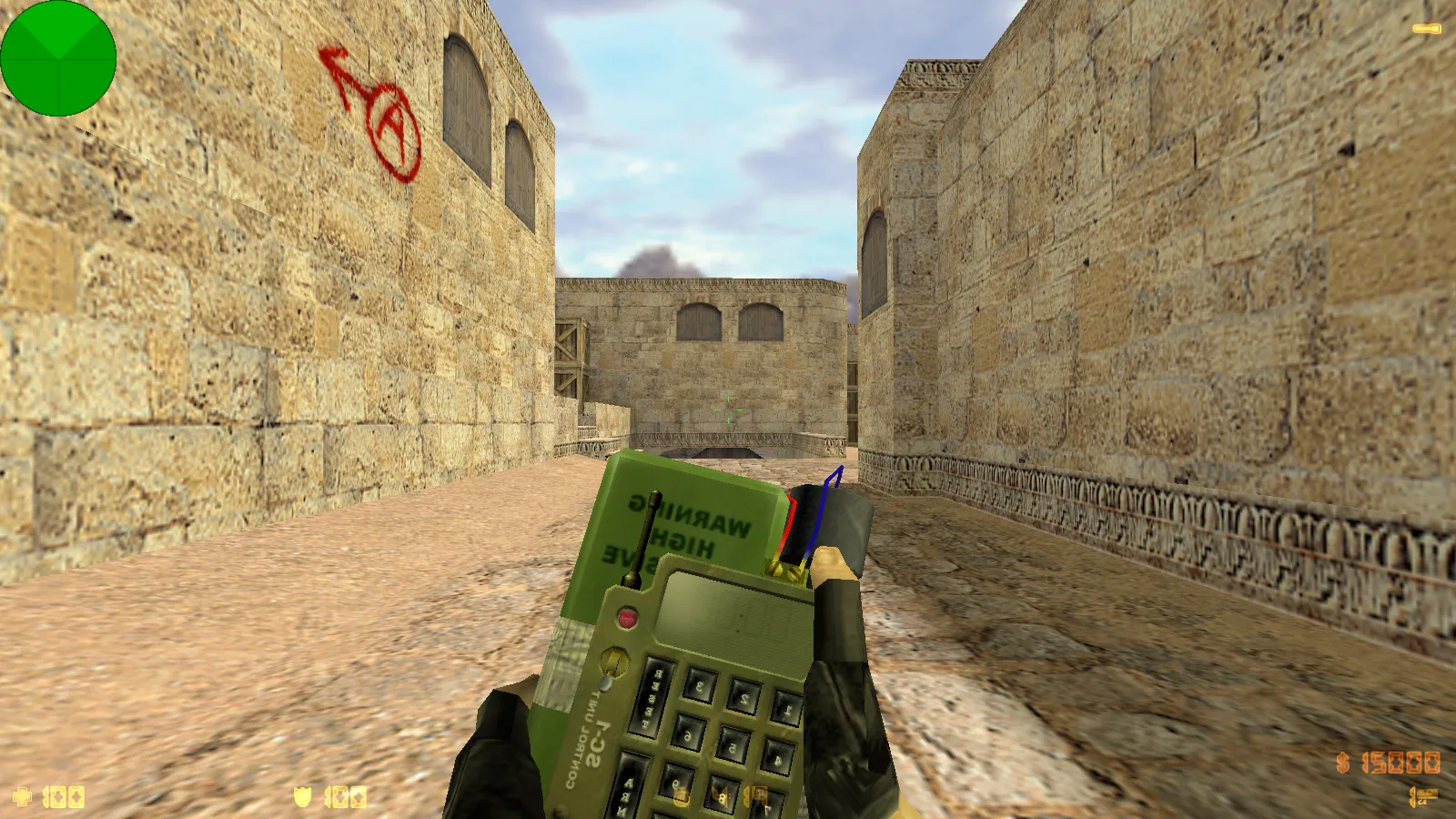 Скриншот  CS 1.6 OneShot: скины, черная тема меню, красно-синие модели и оптимизированный конфиг