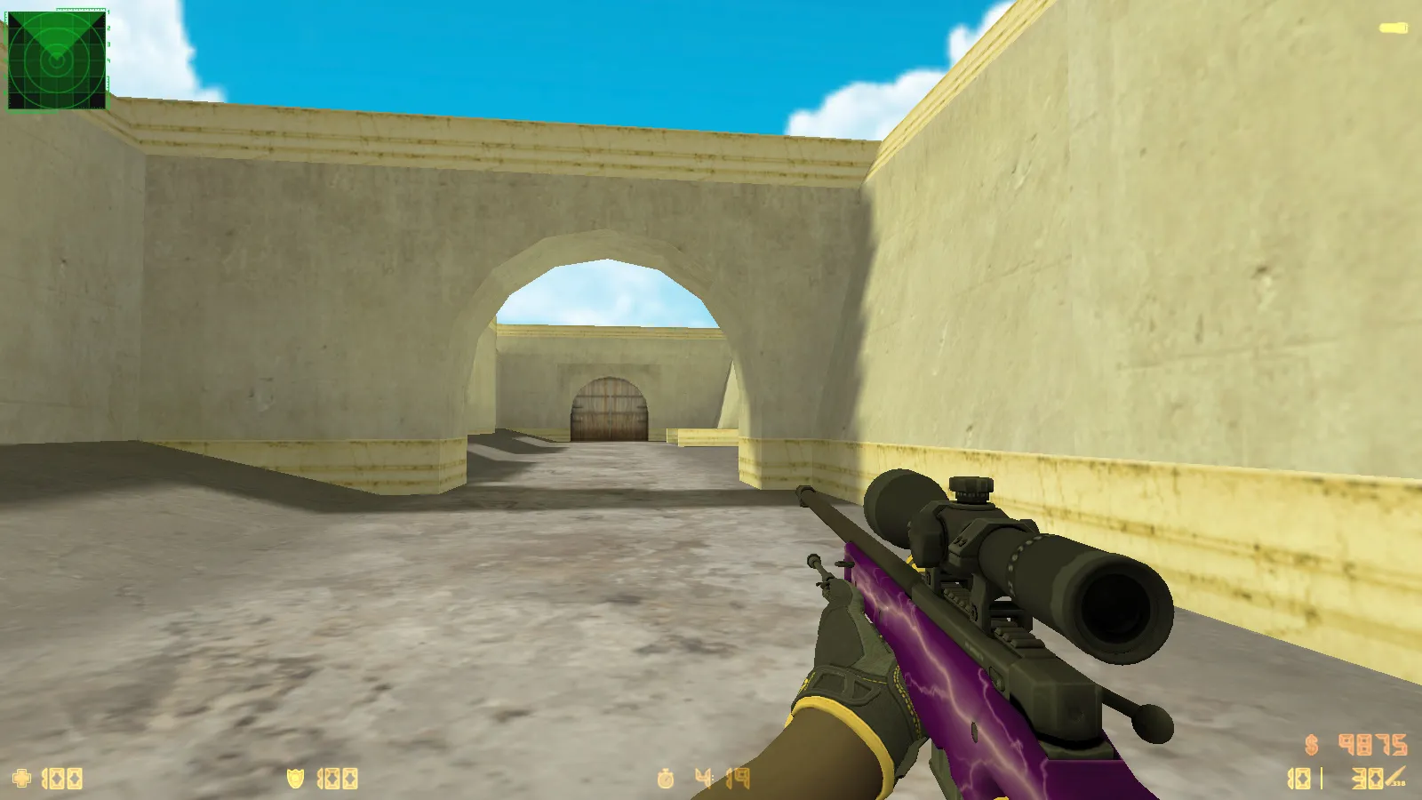 Скриншот  CS 1.6 Paradise — сборка с 30 скинами, спорт перчатками «Омега», темным меню и оптимизированным конфигом