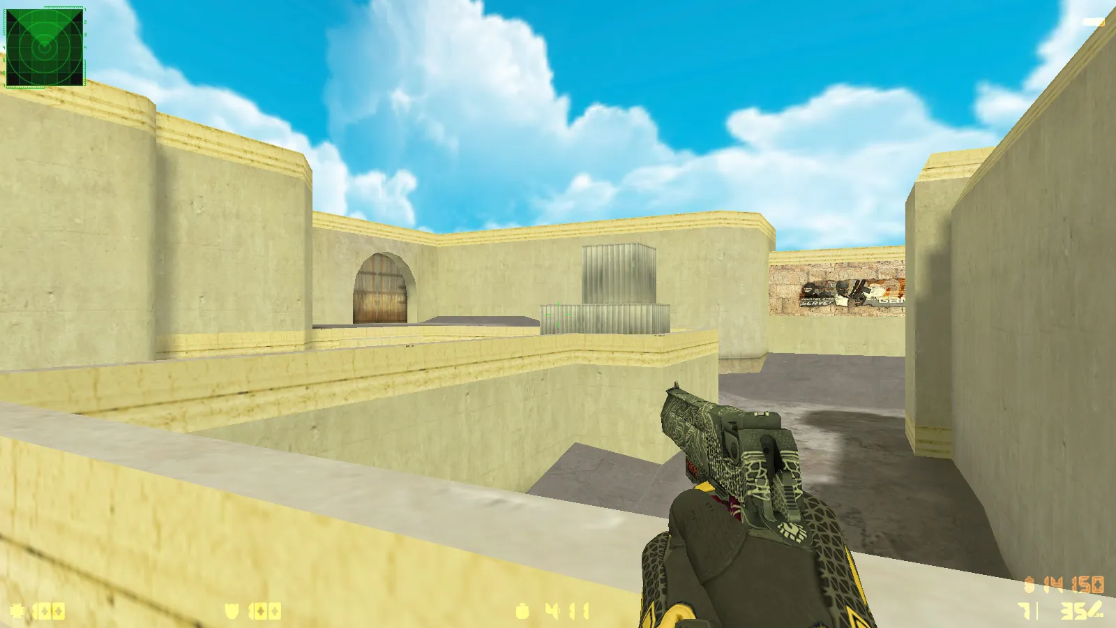 Скриншот  CS 1.6 Paradise — сборка с 30 скинами, спорт перчатками «Омега», темным меню и оптимизированным конфигом