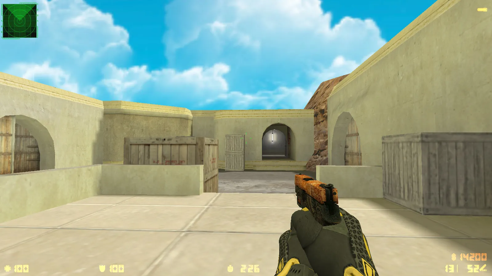 Скриншот  CS 1.6 Paradise — сборка с 30 скинами, спорт перчатками «Омега», темным меню и оптимизированным конфигом