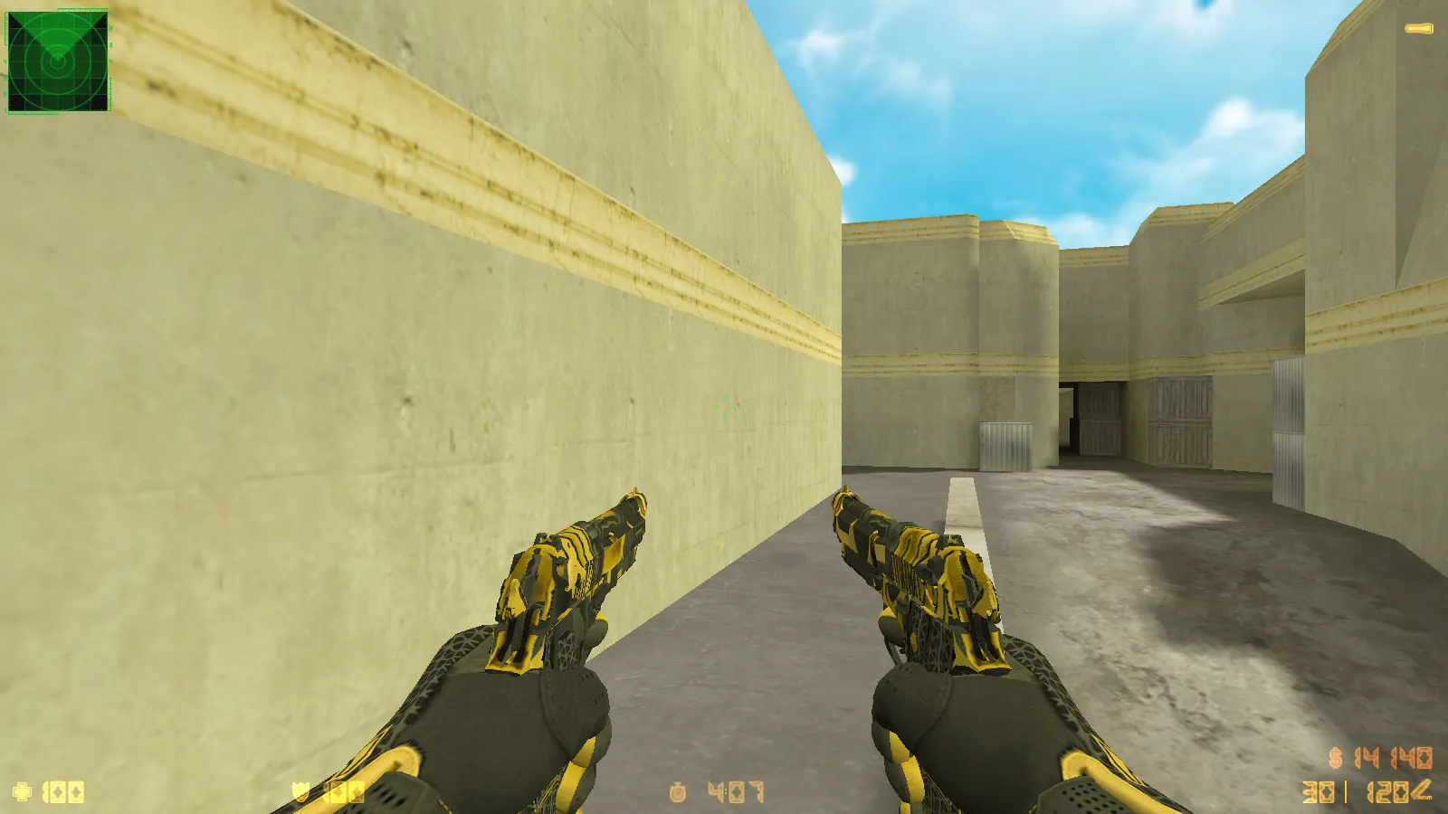 Скриншот  CS 1.6 Paradise — сборка с 30 скинами, спорт перчатками «Омега», темным меню и оптимизированным конфигом