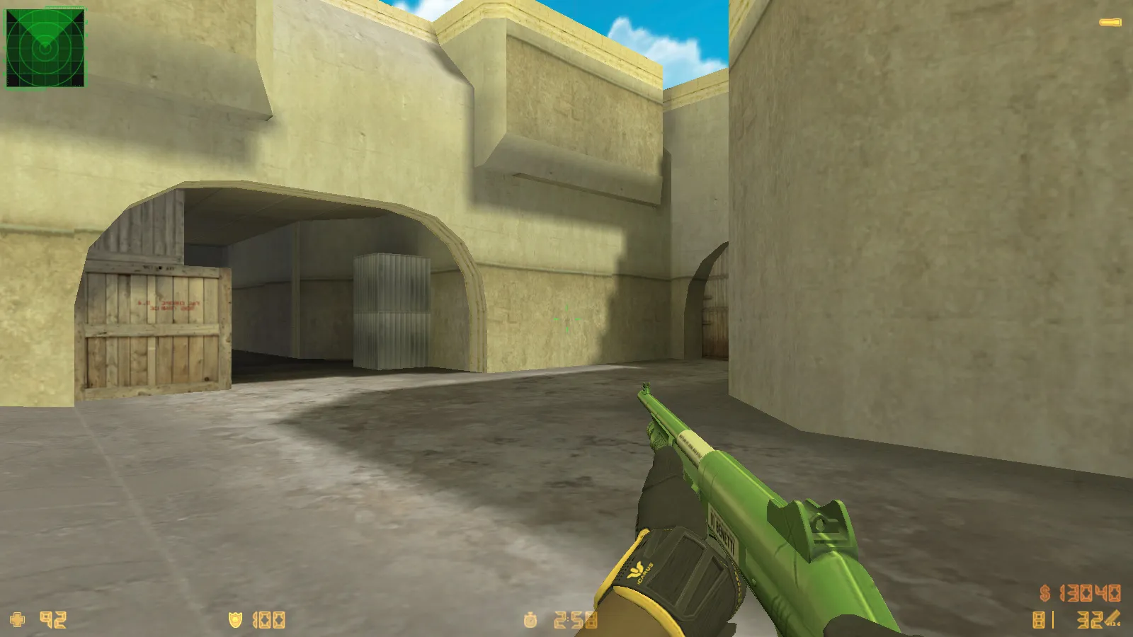 Скриншот  CS 1.6 Paradise — сборка с 30 скинами, спорт перчатками «Омега», темным меню и оптимизированным конфигом