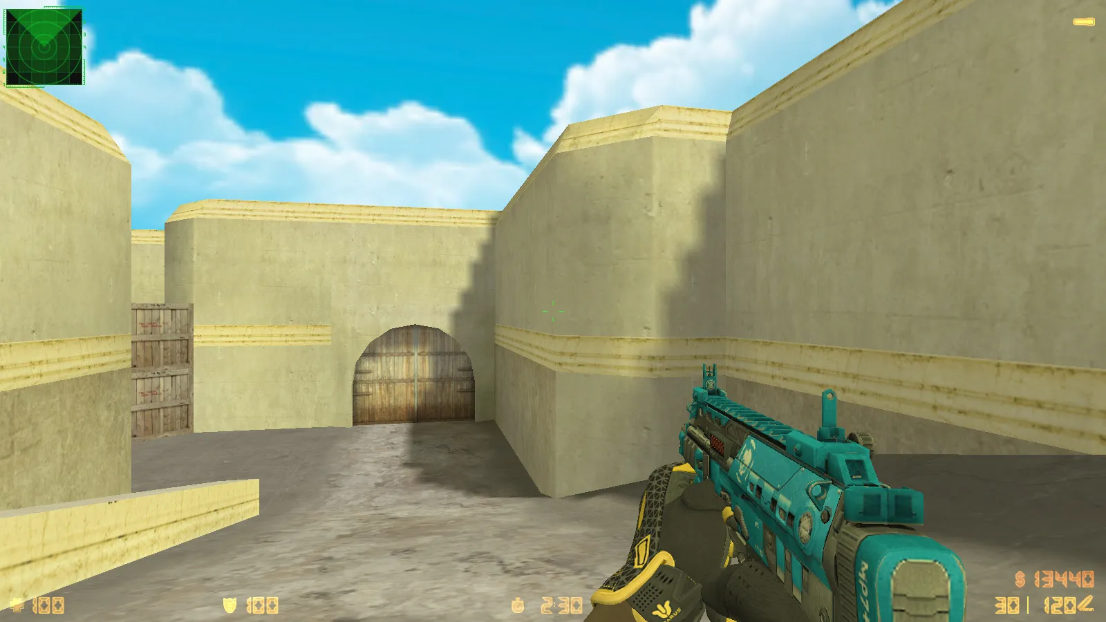 Скриншот  CS 1.6 Paradise — сборка с 30 скинами, спорт перчатками «Омега», темным меню и оптимизированным конфигом